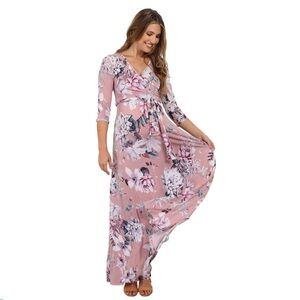 Pinkblush Floral Maxi Dress Pink